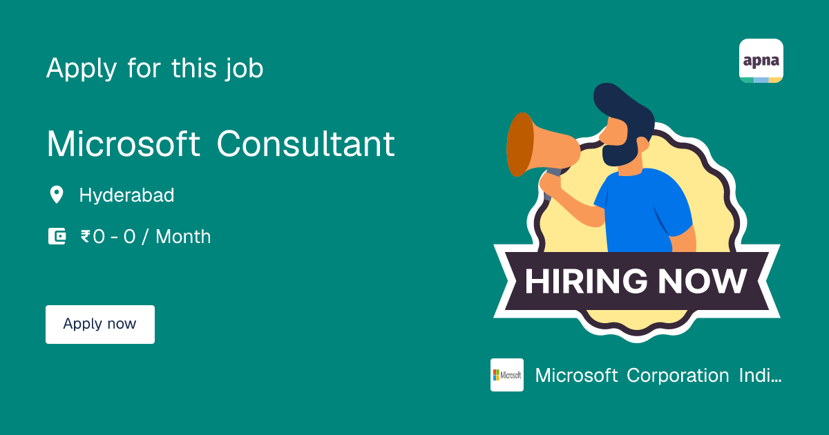 Microsoft Consultant Job at Microsoft Corporation India Pvt Ltd. in